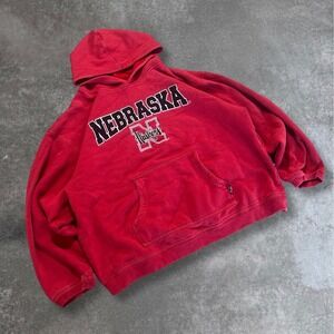 Starter Nebraska Huskers Red Hoodie Sweatshirt Mens XL NCAA College Football
